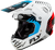 FLY RACING Formula Cp Slice Helmet White/Red/Cyan XS - Part Number 73-0052XS