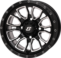 Fusion Wheel 12x7 5+2 4/110 Gloss Blk/Machined