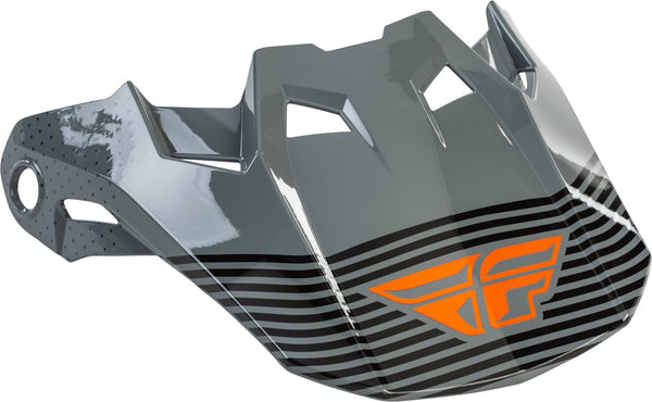 FLY RACING Formula Cc Primary Helmet Visor Matte Grey/Orange - Part Number 73-4732S