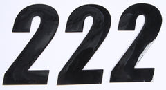 D-COR Number 2 Black 4" 3/Pk - Durable Vinyl Racing Numbers