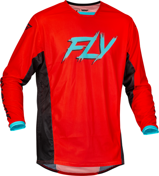 FLY RACING Kinetic Mesh Rave Jersey in Red/Black/Mint - Size Large