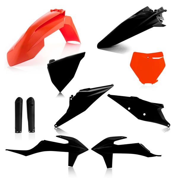 ACERBIS Full Plastic Kit Orange To Black - Part Number 2726495225