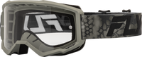 FLY RACING Youth Focus Se Kryptek Goggle Moss Grey/Black with Clear Lens - Part Number 37-51159Y