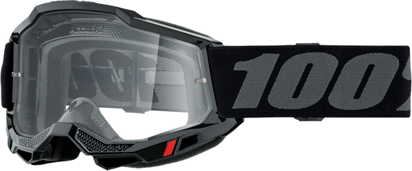 100-PERCENT Accuri 2 Goggle Black Clear Lens - Part Number 50013-00038