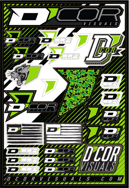 D-COR 40-90-106 Logo Decal Sheet 12" x 18" - Durable & Versatile