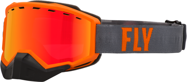 Focus Snow Goggle Grey/Orange W/ Red Mirror/Rose Lens