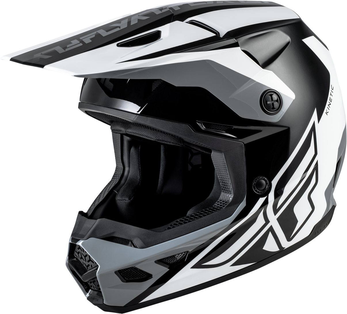 Kinetic Crest Helmet Black/White/Grey Md