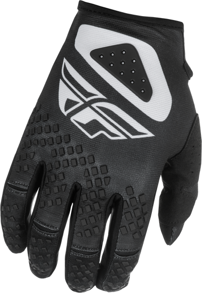 FLY RACING Kinetic Sym Gloves Black/White Small - Protective Race Gloves