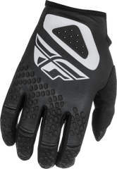 FLY RACING Kinetic Sym Gloves Black/White Small - Protective Race Gloves