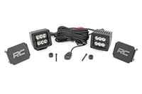 Rough Country | LED Light Kit | Cowl Mount | 2" Black Pair | Jeep Gladiator JT/Wrangler JL (18-26) | 70062