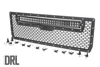 Rough Country | Mesh Grille | 30" Dual Row LED | Black | White DRL | GMC Sierra 1500 (14-15) | 70190DRL