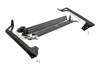 Rough Country | LED Light Kit | Windshield Mount | 50" Black Dual Row | Jeep Wrangler JK (07-18) | 70504BL