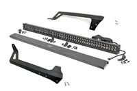 Rough Country | LED Light | Windshield Mnt | 50" Black Dual Row | Amber DRL | Jeep Wrangler JK (07-18) | 70504BLDRLA