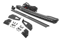 Rough Country | LED Light Kit | Grille Mount | 30" Black Single Row | White DRL | Ford Raptor (17-20) | 70701BLDRL