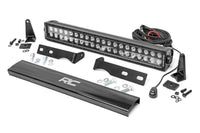 Rough Country | LED Light Kit | Bumper Mount | 20" Black Dual Row | Jeep Grand Cherokee WK2 (11-20) | 70773