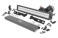 Rough Country | LED Light Kit | Bumper Mount | 20" Chrome Dual Row | White DRL | Jeep Grand Cherokee WK2 (11-20) | 70775