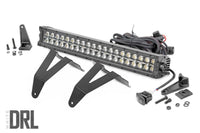 Rough Country | LED Light Kit | Bumper Mount | 20" Black Dual Row | White DRL | Ram 1500 (19-24) | 70779DRL