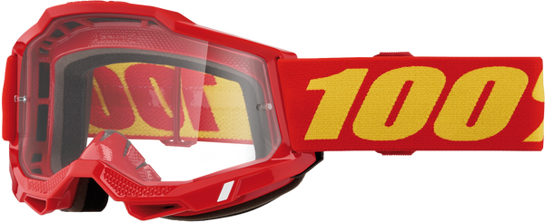 100-PERCENT Accuri 2 Goggle Red Clear Lens - Part Number 50013-00042