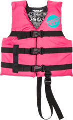 FLY RACING Child Flotation Vest Neon Pink/Teal - Part Number 221-30320