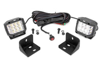 Rough Country | LED Light | Rear Cab Mount | 3" Chrome Pair | Wide Angle | Can-Am Defender HD 5/HD 8/HD 9/HD 10 | 71024
