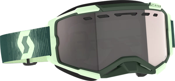 SCOTT Fury Snowcross Goggle - Dark Green/Mountain Green with Enhanced Silver Chrome Lens (Part Number: 278605-7703313)