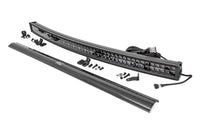 Rough Country | 50 Inch Black Series LED Light Bar | Curved | Dual Row | Cool White DRL | 72950BD