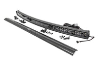 Rough Country | 54 Inch Black Series LED Light Bar | Curved | Dual Row | Cool White DRL | 72954BD
