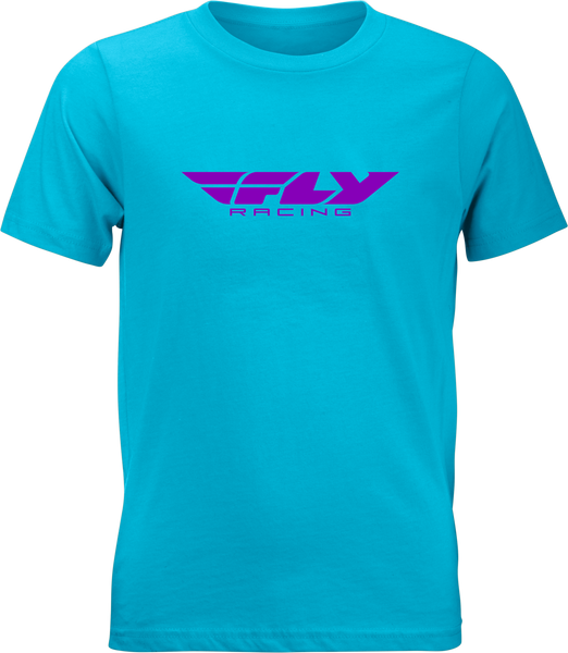 FLY RACING Youth Fly Corporate Tee Blue/Purple 352-0675YM