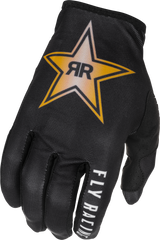 FLY RACING Lite Rockstar Gloves Black/Gold Small - High Performance Racing Gear