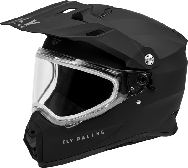 FLY RACING Trekker Cw Solid Helmet Dual Shield Matte Black XS - Part Number 73-31364XS