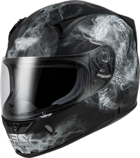 FLY RACING Revolt Coil Helmet Matte Black/White Large - Part Number 73-8385L