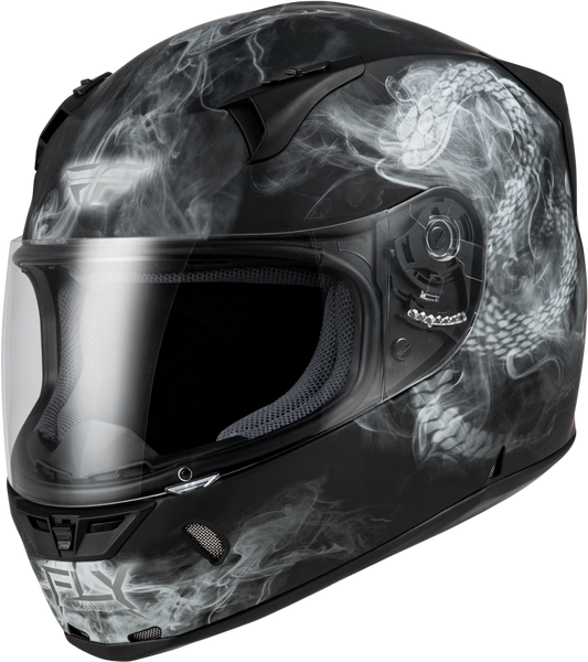 FLY RACING Revolt Coil Helmet Matte Black/White XL - ECE & DOT Approved