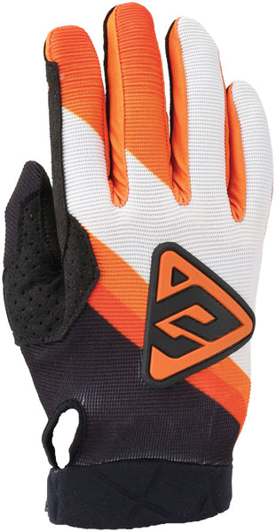 Answer 25 Peak Flo Gloves Black/Hyper Orange/White Youth - XL