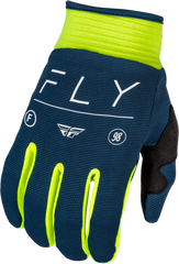 FLY RACING Youth F 16 Gloves Navy/Hi Vis/White 377-912YL