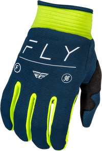 FLY RACING F 16 Gloves Navy/Hi Vis/White MD - Performance Riding Gloves