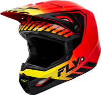 Kinetic Menace Helmet Red/Black/Yellow Sm