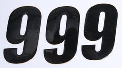 D-COR Number 9 Black 4" 3/Pk - Durable Racing Numbers