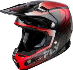 FLY RACING Formula S Carbon Protocol Helmet - Black Carbon/Red XS (Part Number: 73-4465XS)