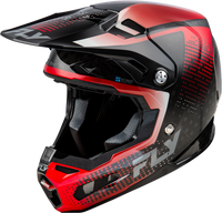 FLY RACING Formula S Carbon Protocol Helmet - Black Carbon/Red (Part No: 73-4465S)