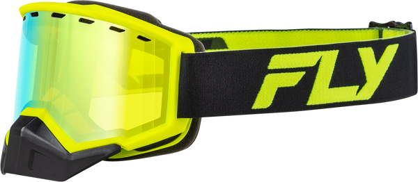 Focus Snow Goggle Black/Hi Vis W/ Gold Mirror/Yellow Lens