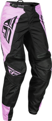 FLY RACING Women's F 16 Pants - Black/Lavender, Size 03/04