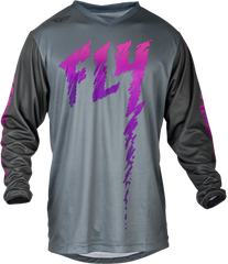 FLY RACING Youth F 16 Jersey in Grey/Charcoal/Pink - Part Number 377-220YL