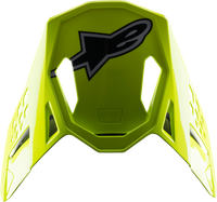 ALPINESTARS S M8 Factory Visor Black/Yellow/Orange Glossy - Part Number 8982222-1578-OS