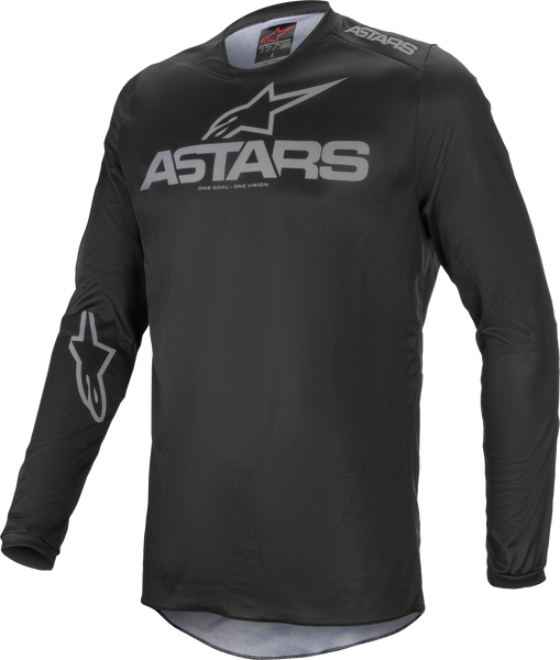 Alpinestars Fluid Graphite Jersey Black/Dark Grey 3XL - Advanced Moisture-Wicking Comfort