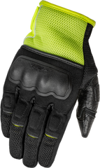 FLY RACING Coolpro Force Gloves Black/Hi Vis 3x - 476-41283X