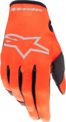 Alpinestars Radar Gloves Hot Orange/Black 2X - Part Number 3561823-411-XXL