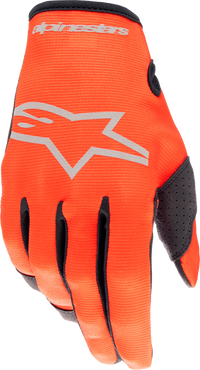 Alpinestars Radar Gloves - Hot Orange/Black, Part No. 3561823-411-S, Size Small