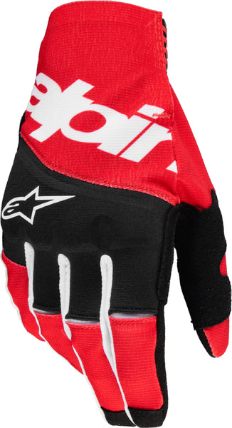 Alpinestars Techstar Gloves Black/Bright Red - Part Number 3560125-1303-M