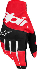 Alpinestars Techstar Gloves Black/Bright Red - Part Number 3560125-1303-M