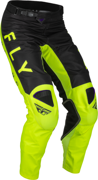 FLY RACING Kinetic Kore Pants Hi Vis/Black Size 30 - Enhance Your Visibility and Comfort